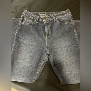 Dark wash woman jeans